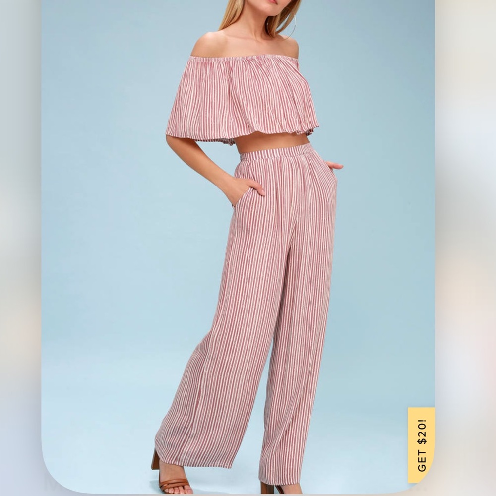 Lulus Off-the-Shoulder Two-Piece Jumpsuit